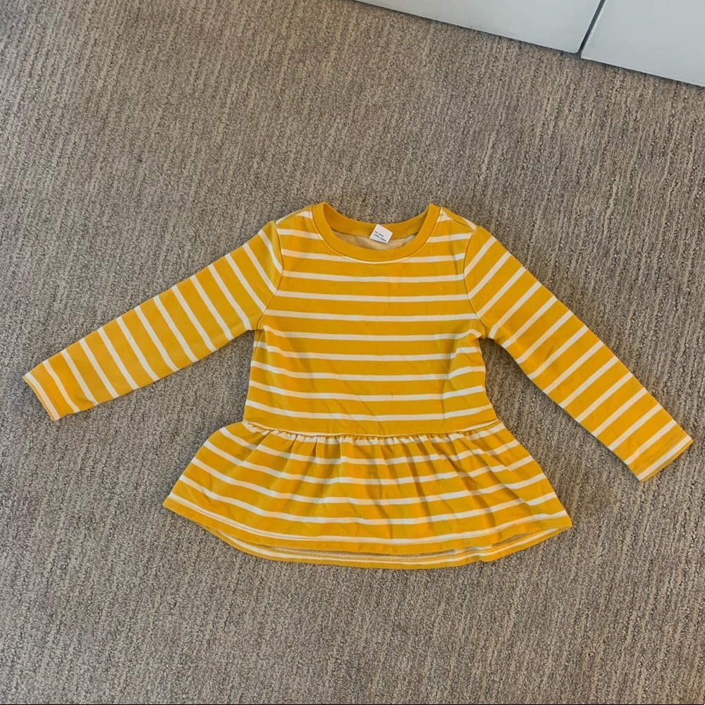 Mustard and white striped peplum ❤️